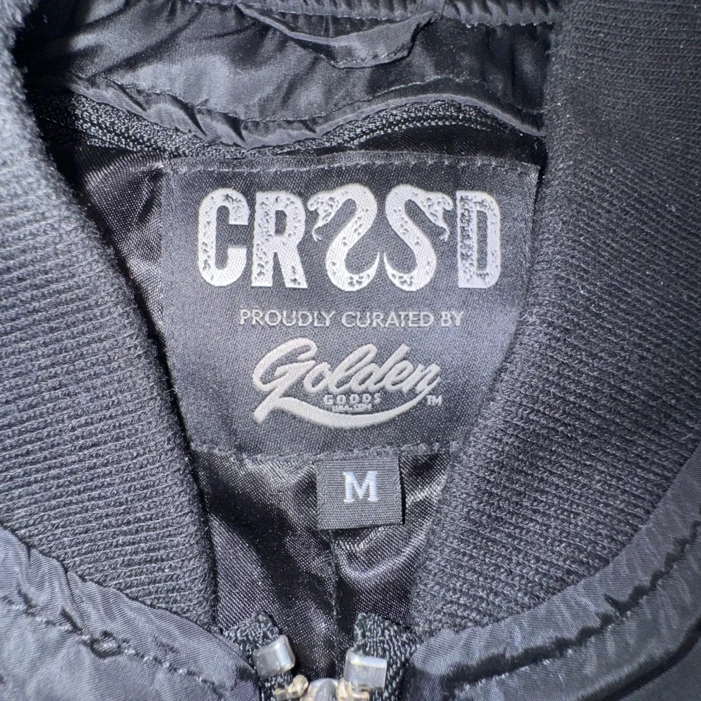 CRSSD Bomber Jacket Mens Size M Black Excellent House x Techno Festival Utility